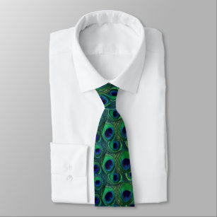 Pfau-Feder-Krawatte - grünes aquamarines Krawatte