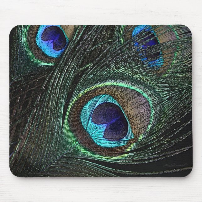 Pfau-Feder Mousepad (Vorne)