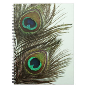 Pfau-Feder-Notizbuch Notizblock