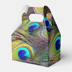 Pfau-Federn 5 Geschenkschachtel
