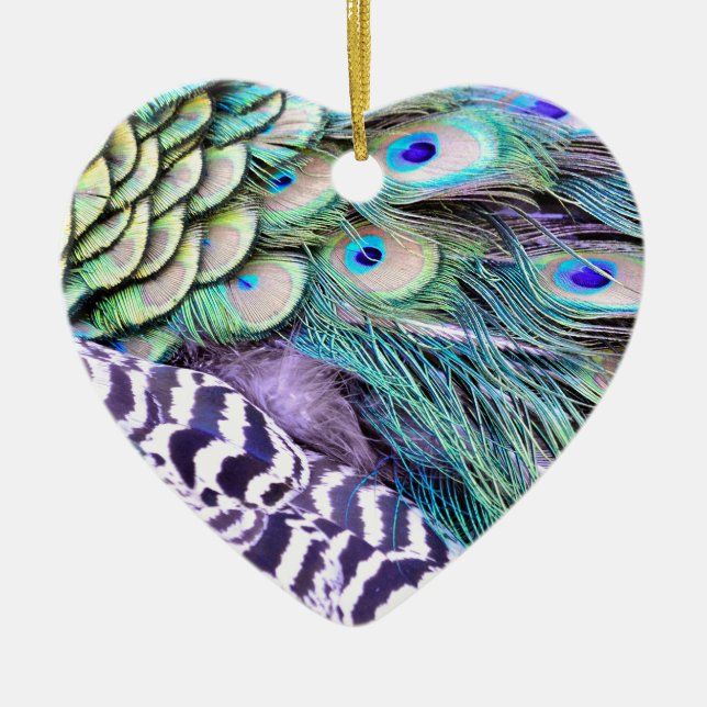 Pfau-Federn Keramikornament (Vorne)