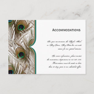 Pfau-Federn mit einem doppelten Rahmen Begleitkarte