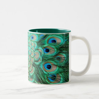 PFAU-FEDERN ZWEIFARBIGE TASSE