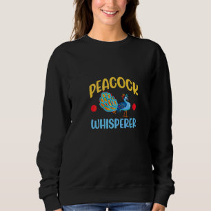 Pfau Flüsterer Pfau Bunte Federn Premiu Sweatshirt
