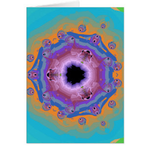 Pfau-Fraktalmandala-Türkis