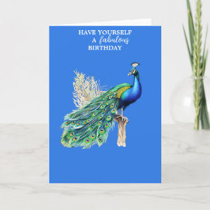 Pfau Geburtstagskarte, haben Sie einen fabelhaften Dankeskarte