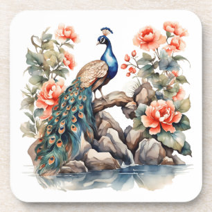 Pfau Getränkeuntersetzer