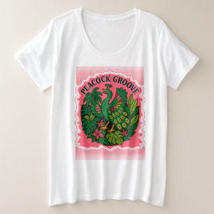 Pfau Große Größe T-Shirt