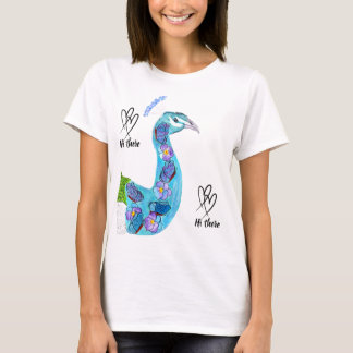 Pfau Hallo T-Shirt