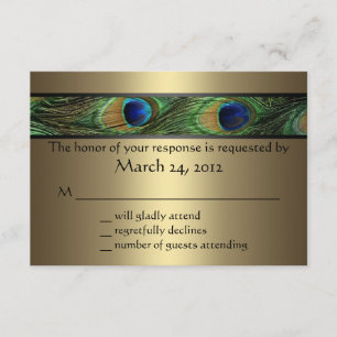 Pfau-Hochzeit UAWG RSVP Karte