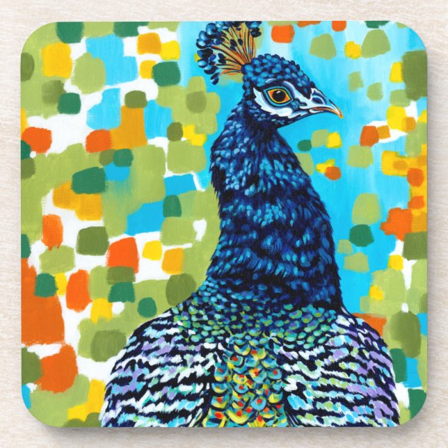 Pfau II Untersetzer (Vorderseite)