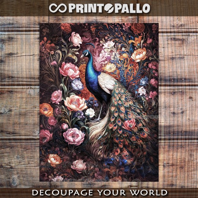 Pfau in Gartengalerie Blume Seidenpapier (Von Creator hochgeladen)