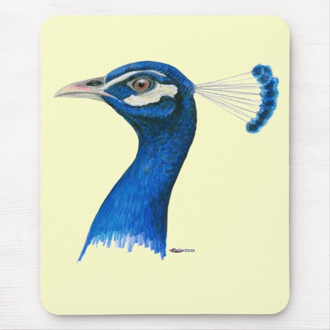 Pfau: Indischer Blauer Mousepad (Vorne)