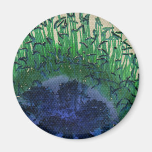 Pfau-inspirierter Blumen-Magnet Magnet