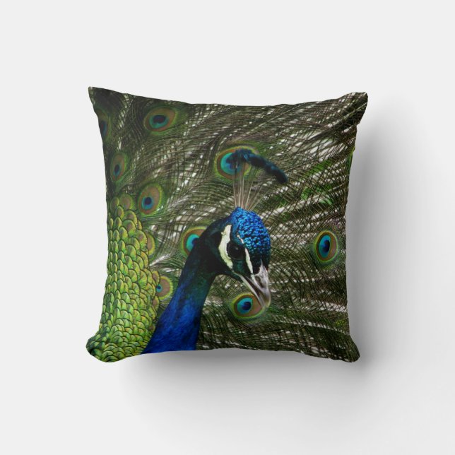 Pfau Kissen (Vorderseite)