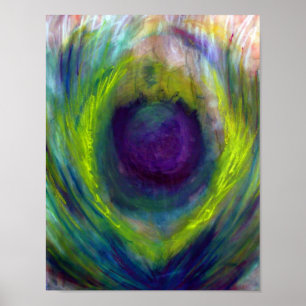Pfau - Kunst-Druck Poster