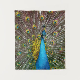 Pfau-Kunst in den Juwel-Ton-Farben Wandteppich