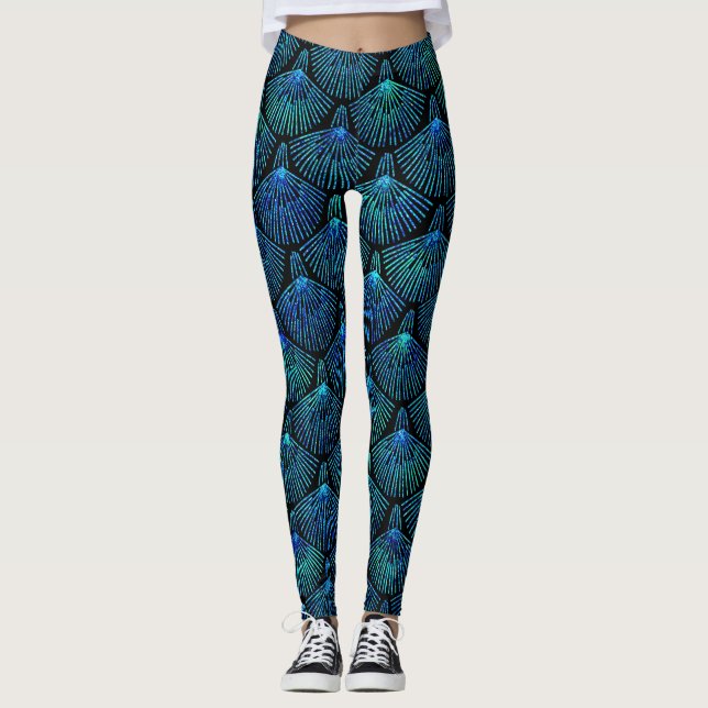 Pfau Leggings (Vorderseite)