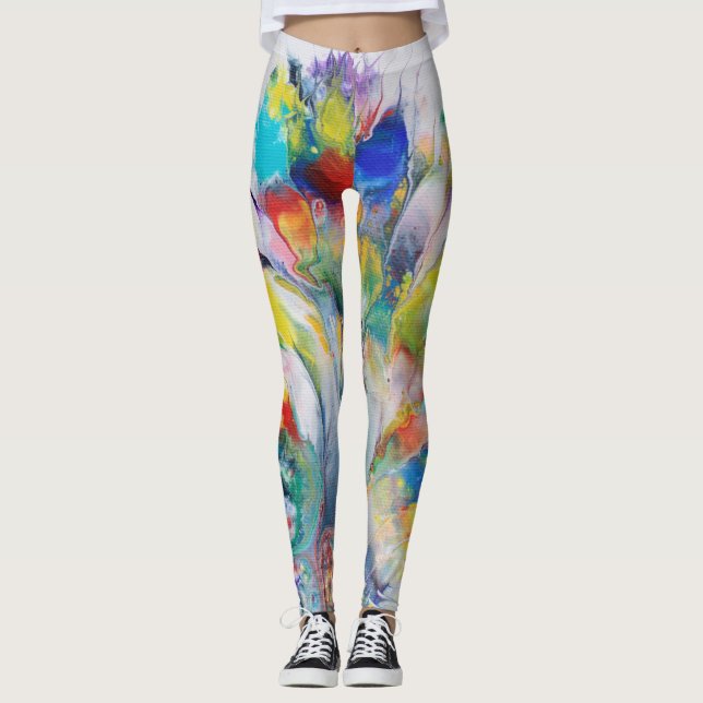 Pfau-Leggings Leggings (Vorderseite)