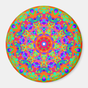 Pfau-Mandala-Art-Magnet Magnet