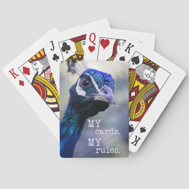 Pfau "Meine Karten, meine Regeln" Spielkarten (Rückseite)