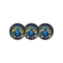 Pfau mit PfirsichRose