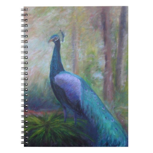 Pfau-Notizbuch Notizblock (Vorderseite)