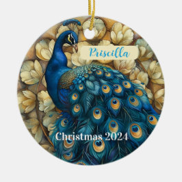 Pfau Personalisierter Weihnachtsschmuck
