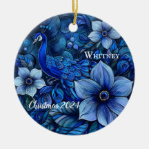 Pfau Personalisierter Weihnachtsschmuck