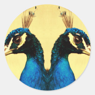 Pfau Runder Aufkleber