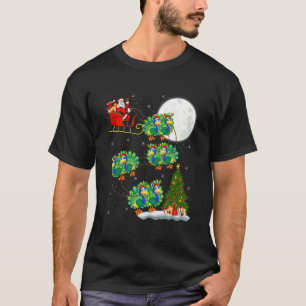 Pfau Santa Schlitten Fliegender Lustiger Magischer T-Shirt