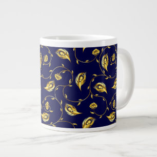 Pfau-Sari-Muster Jumbo-Tasse