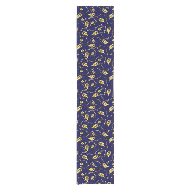 Pfau-Sari-Muster Kurzer Tischläufer (Vorderseite)