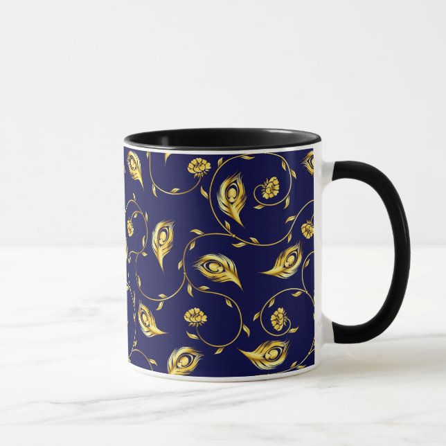 Pfau-Sari-Muster Tasse (Rechts)