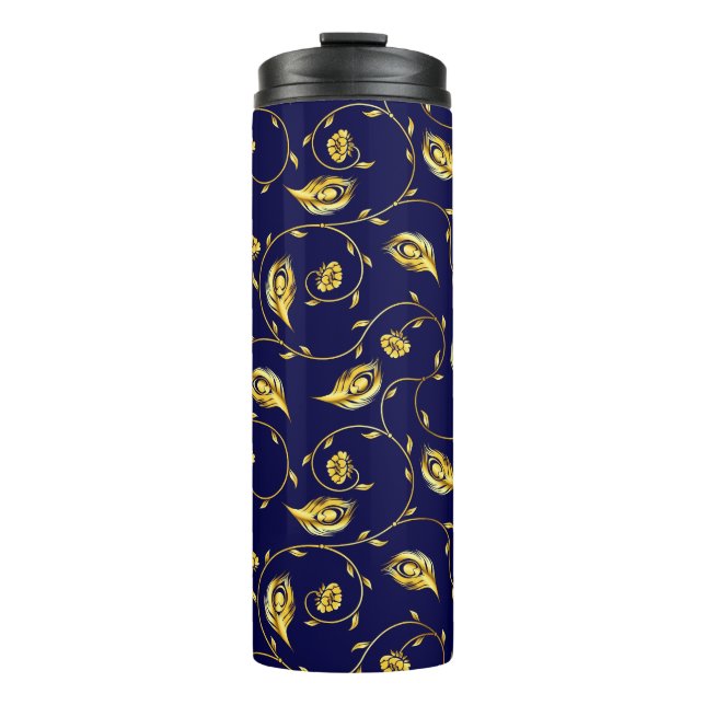 Pfau-Sari-Muster Thermosbecher (Vorderseite)