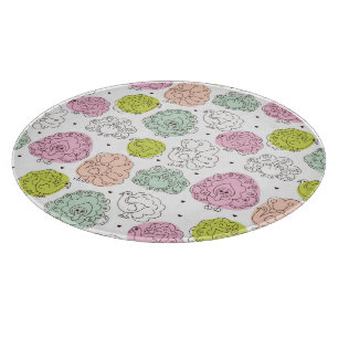 Pfau scherzt die Vintage Tapete Schneidebrett