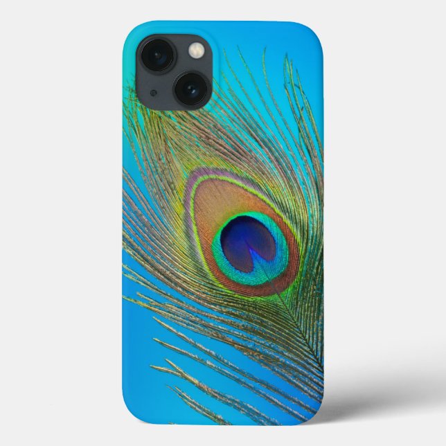 Pfau-Schwanz-Feder Case-Mate iPhone Hülle (Rückseite)