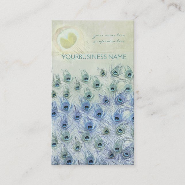 Pfau-Seephantasie Visitenkarte (Vorderseite)