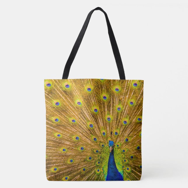 Pfau, Silberfälle, Kauai, Hawaiian Beach Bag Tasche (Vorderseite)