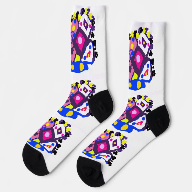 Pfau Spaß cool  Socken (Linkes Detail)