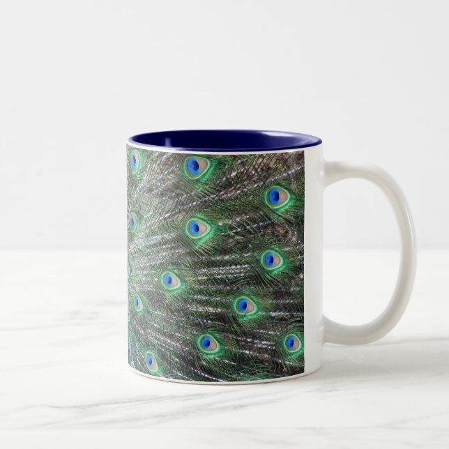Pfau-Tasse Zweifarbige Tasse (Rechts)