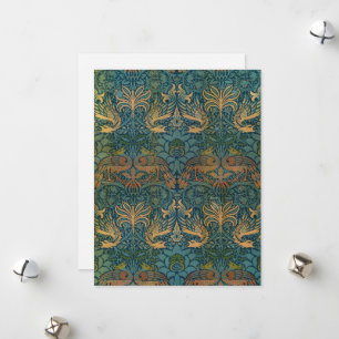 Pfau und Drache, 1878 von William Morris Feiertagskarte