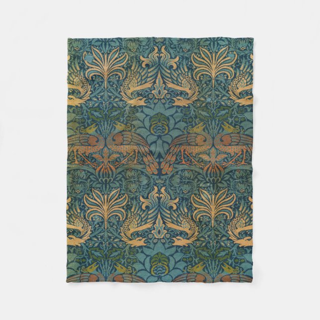 Pfau und Drache, 1878 von William Morris Fleecedecke (Vorderseite)