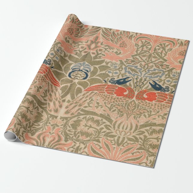 Pfau und Drache (1878) von William Morris Geschenkpapier (Ungerollt)