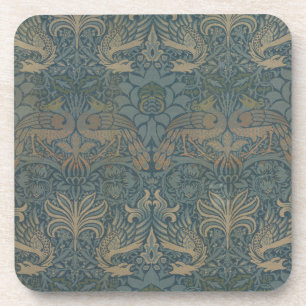 Pfau und Drache von William Morris Getränkeuntersetzer