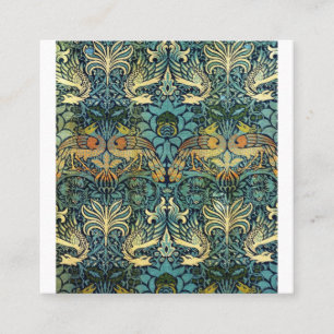 Pfau und Drache William Morris Quadratische Visitenkarte