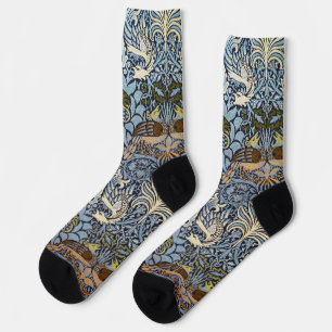 Pfau und Drache, William Morris Socken