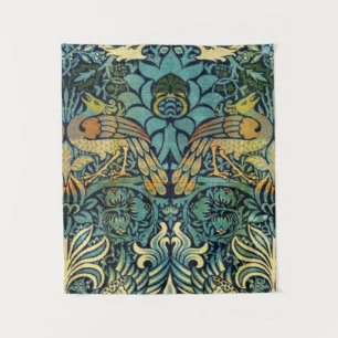Pfau und Drache William Morris Wandteppich