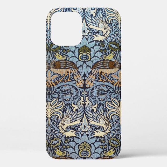 Pfau und Dragon, William Morris Case-Mate iPhone Hülle (Rückseite)