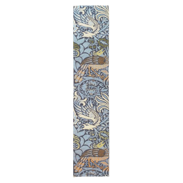 Pfau und Dragon, William Morris Kurzer Tischläufer (Vorderseite)
